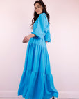 OLGUITA maxi shirtwaist dress