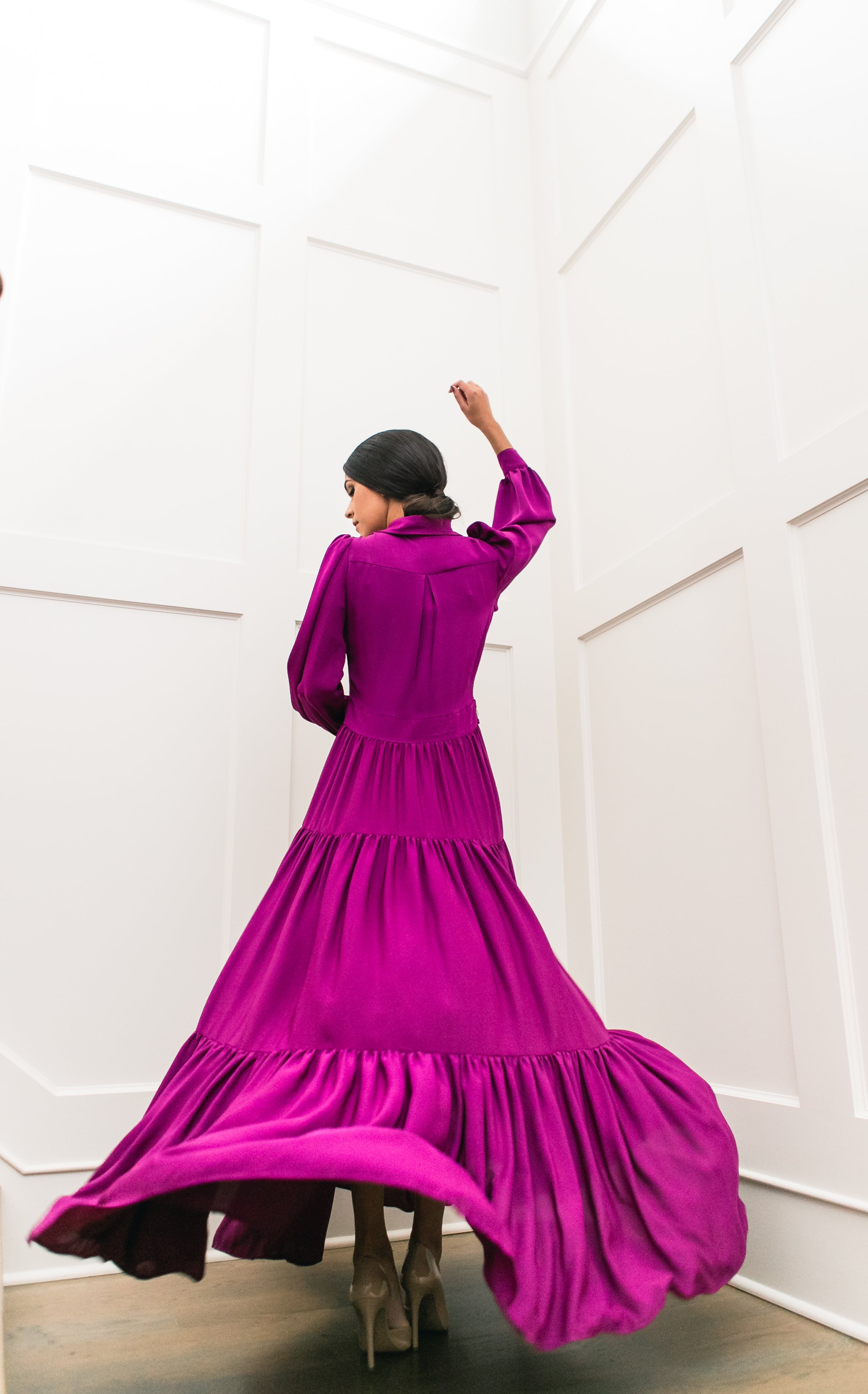 OLGA - shirtwaist  maxi dress