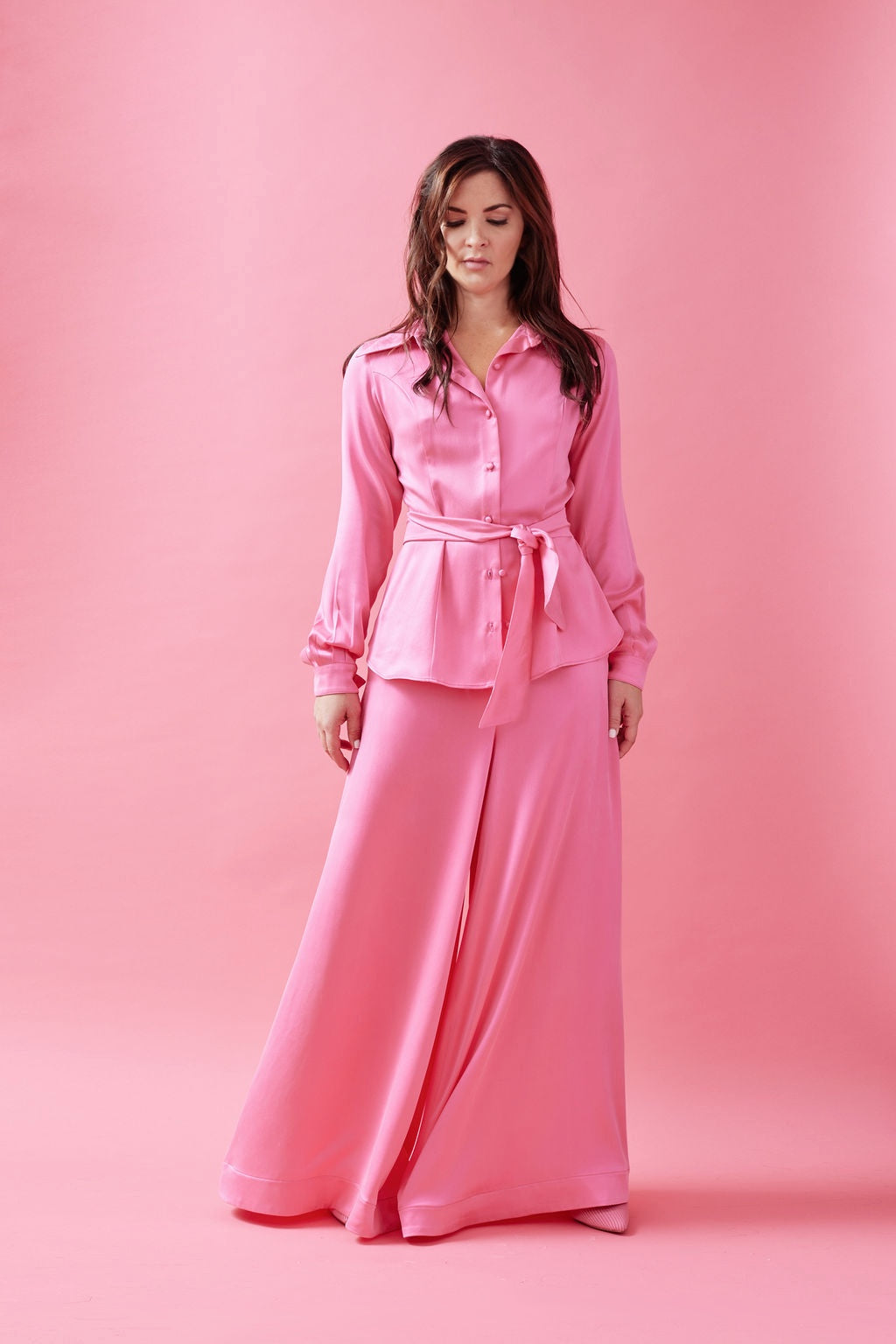 PALAZZO PANT IN WASHED SILK